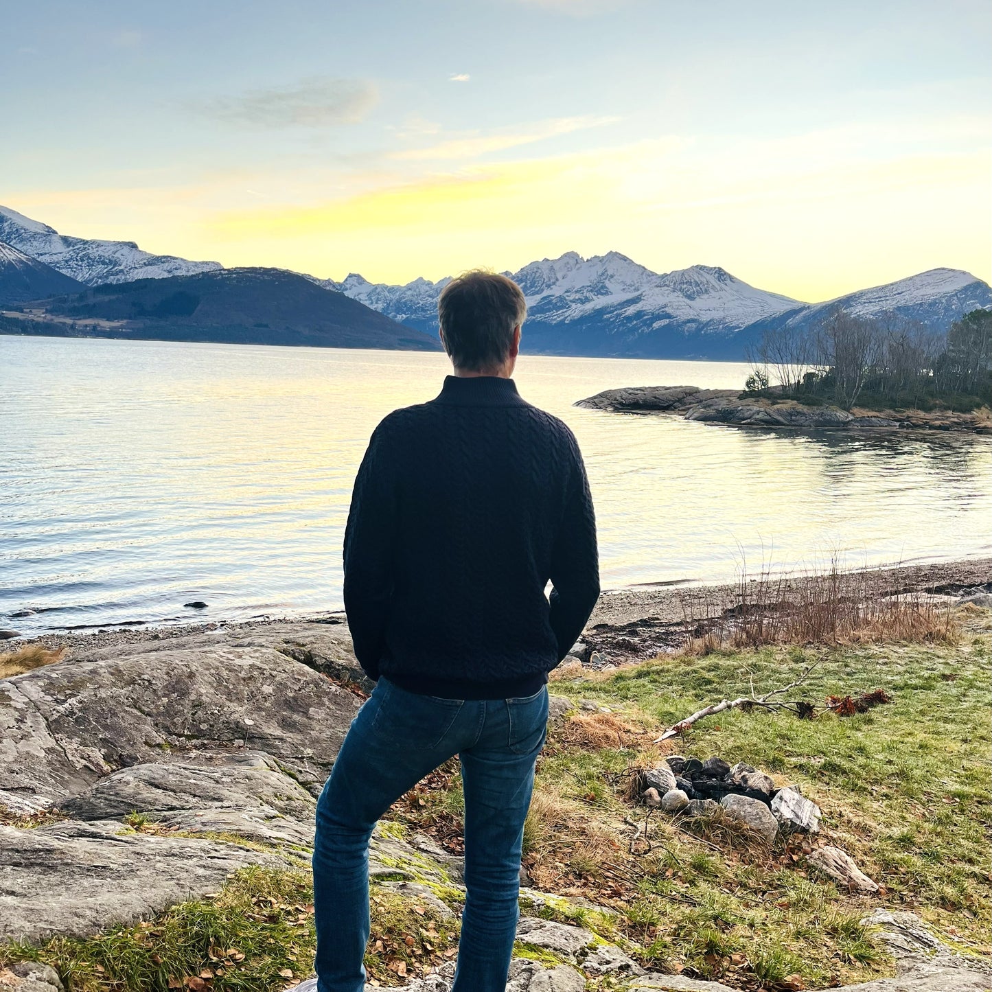 FLETTEGENSER, GLIDELÅS, 100% MERINOULL, MARINEBLÅ